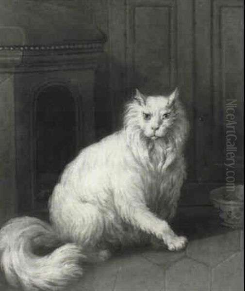 Cat Near A Niche And A Chinese Bowl - view 1