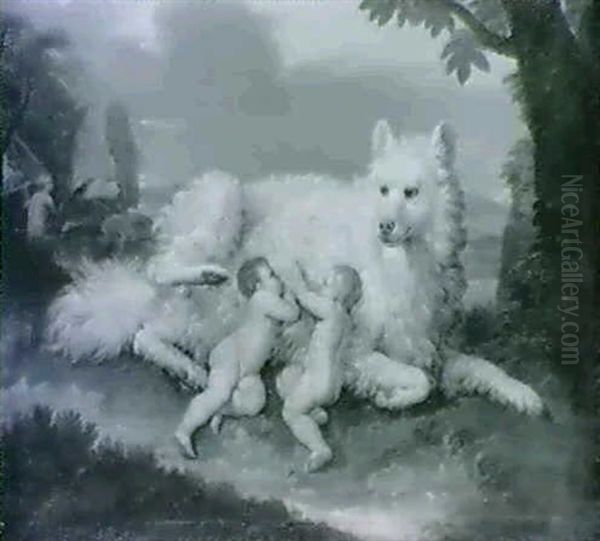 Le Berger Faustulus Decouvrant Romulus Et Remus Allaites Par La Louve - view 1