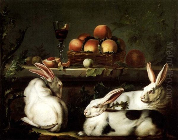 Still Life With Fruit And Rabbits - view 1
