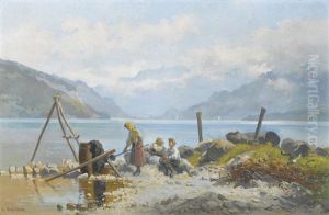 Rive Du Lac De Thoune A Faulensee