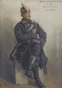 Bildnis Eines Soldaten Der Rheinischen Infanterie