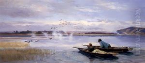 The Duck Hunt by Auguste Bachelin