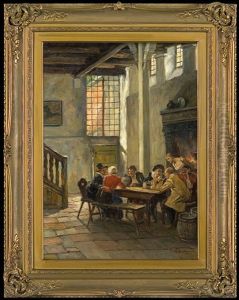 Society At The Table by Gottfried Albert Maria Bachem