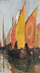 Venetian Sailboats by Otto (Henry) Bacher