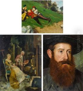 Drei Knaben In Landschaft (pagen)