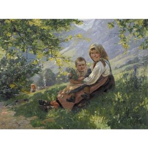 Sommeridylle Mit Kinderpaar