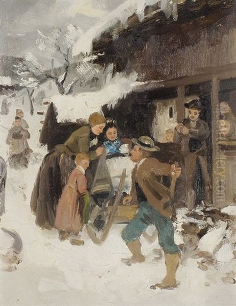 Auf Dem Weg Zur Taufe Im Winter - view 1