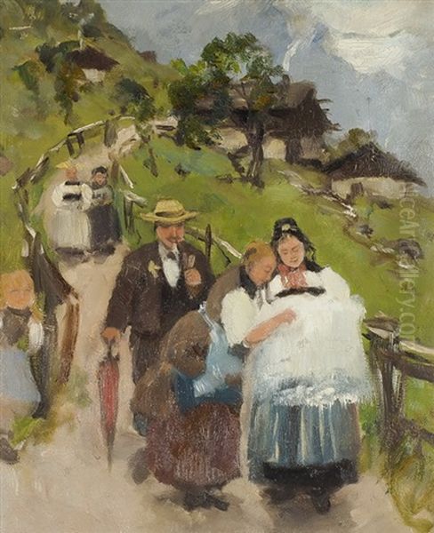 Auf Dem Weg Zur Taufe Im Fruhling - view 1