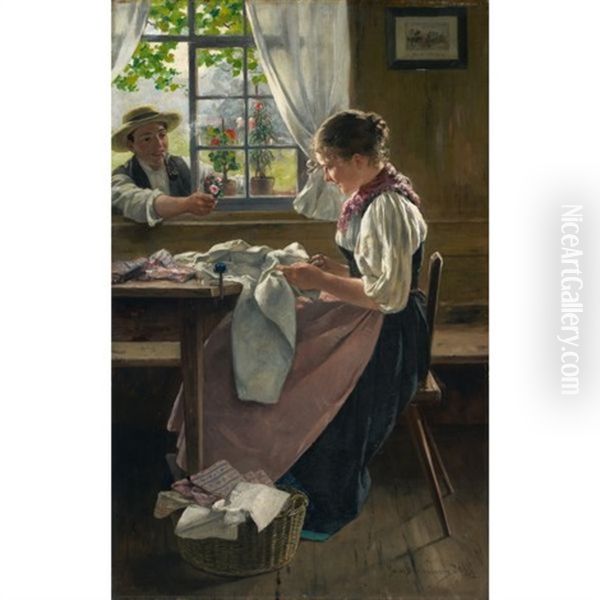 Nahendes Madchen (sewing Girl) - view 1