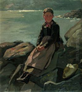 Traumendes Bauernmadchen by Hans Bachmann