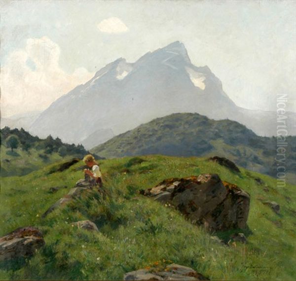 Blick Vom Burgenstock Mit Kind - view 1