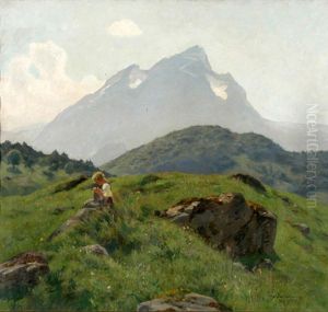 Blick Vom Burgenstock Mit Kind