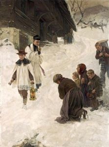 Besegnung Im Dorf by Hans Bachmann