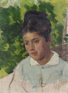 Portrat Eines Madchens by Hans Bachmann