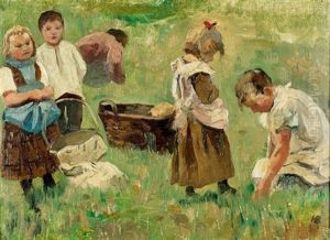 Spielende Kinder by Hans Bachmann