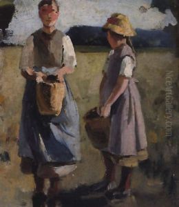 Die Pfluckerinnen by Hans Bachmann