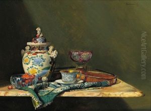 Stilleben by Karoly (Karl) Bachmann