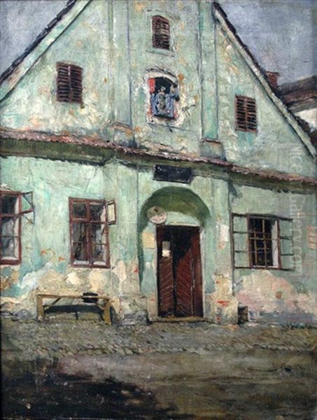 In Front Of Town Hall In Oderberg (+ View Of Town Hall In Oderberg, Lrgr; 2 Works) - view 1
