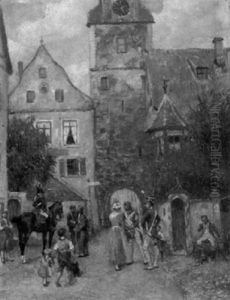 Zollrevision Am Stadttor by Emmanuel Bachrach-Baree