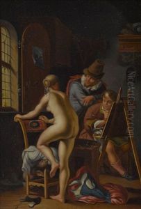 Im Atelier Des Kunstlers by Johann Bachta