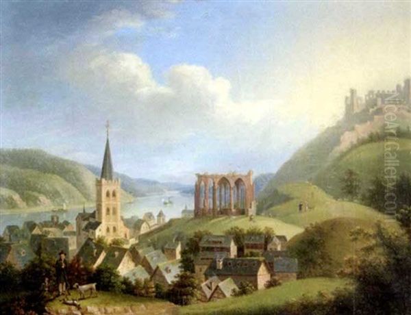 Ansicht Von Bacharach Am Rhein Mit Der Ruine Der St. Wernerskirche - view 1