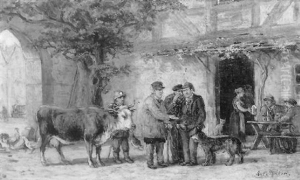 Gezelschap Voor Een Herberg - view 1