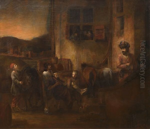 Den Barmhjertige Samaritan (kopi Etter Rembrandt) - view 1