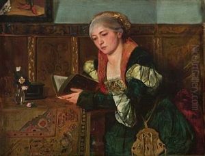 Lesende Dame I Renessansedrakt by Harriet Backer