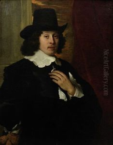 Portrait Of A Gentleman, Three-quarter-length, In A Black Tunic With A Lace Collar