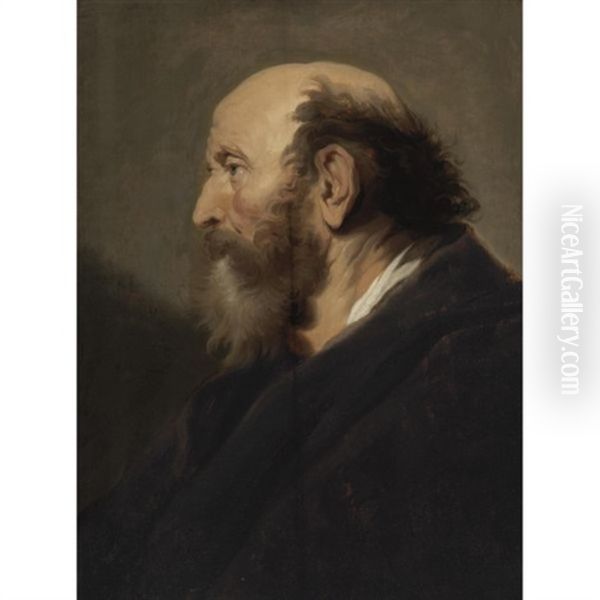 Profile Portrait Of A Bearded Man - view 1