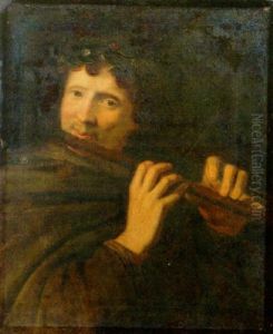A Shepherd Playing The Flute by Jacob Adriaensz de Backer