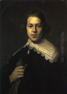 Portrait D'un Homme, Vetu D'un Manteau Noir Et D'un Col Blanc