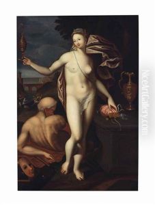 Allegory Of Vanity: Juno Holding A Golden Vessel And A Moneybag Allegory Of Vanity: Juno Holding A Golden Vessel And A Moneybag