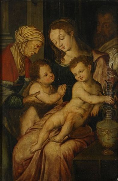 Heliga Familjen Och Johannes Doparen - view 1