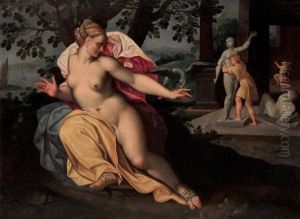 Allegorie Du Toucher Avec La Fable De Pygmalion by Jacob De Backer