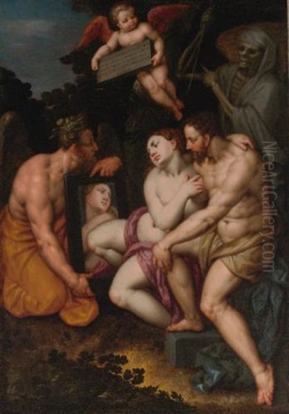 An Allegory Of The Transience Of Earthly Beauty And Love by Jacob De Backer