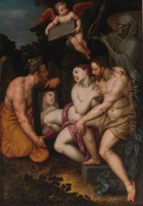 An Allegory Of The Transience Of Earthly Beauty And Love by Jacob De Backer