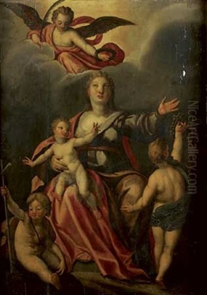 La Vierge A L'enfant Et Saint Jean-baptiste - view 1