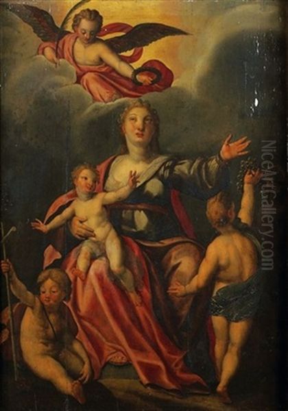 La Vierge A L'enfant Et Saint Jean Baptiste - view 1