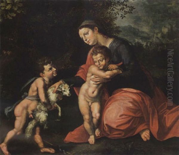Madonna And Christ With St. John, And St. Joseph In The Right Background - view 1