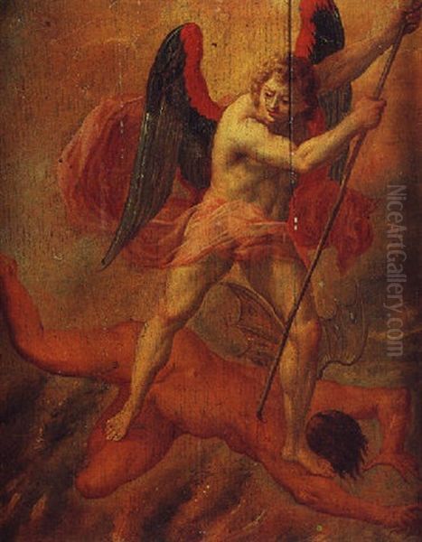 L'archange De Saint Michel Combatant Le Demon - view 1
