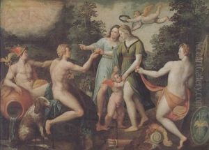 Das Urteil Des Paris by Jacob De Backer