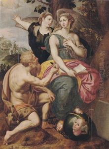 An Allegory Of The Triumph Of Faith Over Sin by Jacob De Backer