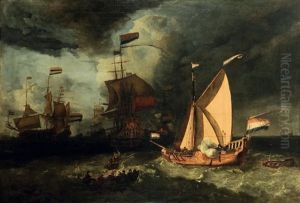 La Flotte De Michiel Adriaenszoon De Ruyter (collab. W/studio) by Ludolf Backhuysen the Elder