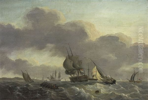 Segelschiffe Auf Bewegter See - view 1