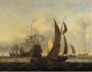 Navires En Pleine Mer by Ludolf Backhuysen the Elder