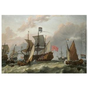 The Departure Of William Iii And Mary Of Orange by Ludolf Backhuysen the Elder