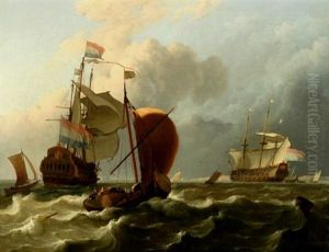 Dutch Men-of-war by Ludolf Backhuysen the Elder