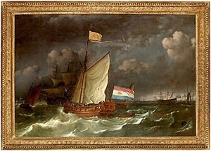 Marin Med Fartyg I Hog Sjo by Ludolf Backhuysen the Elder