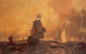 The Man-of-war "konig William" On The Maas Off Rotterdam